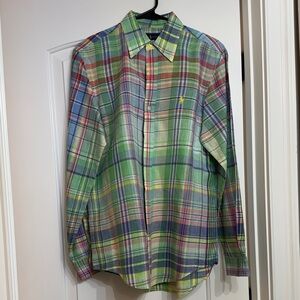 Ralph Lauren Vibrant Plaid Button Down Shirt